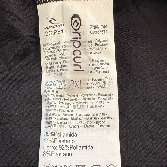 Rip Curl Premium Surf D-DD One Piece Swim Suit Black Ribbed NWT Women’s Size 2XL - Picture 9 of 12